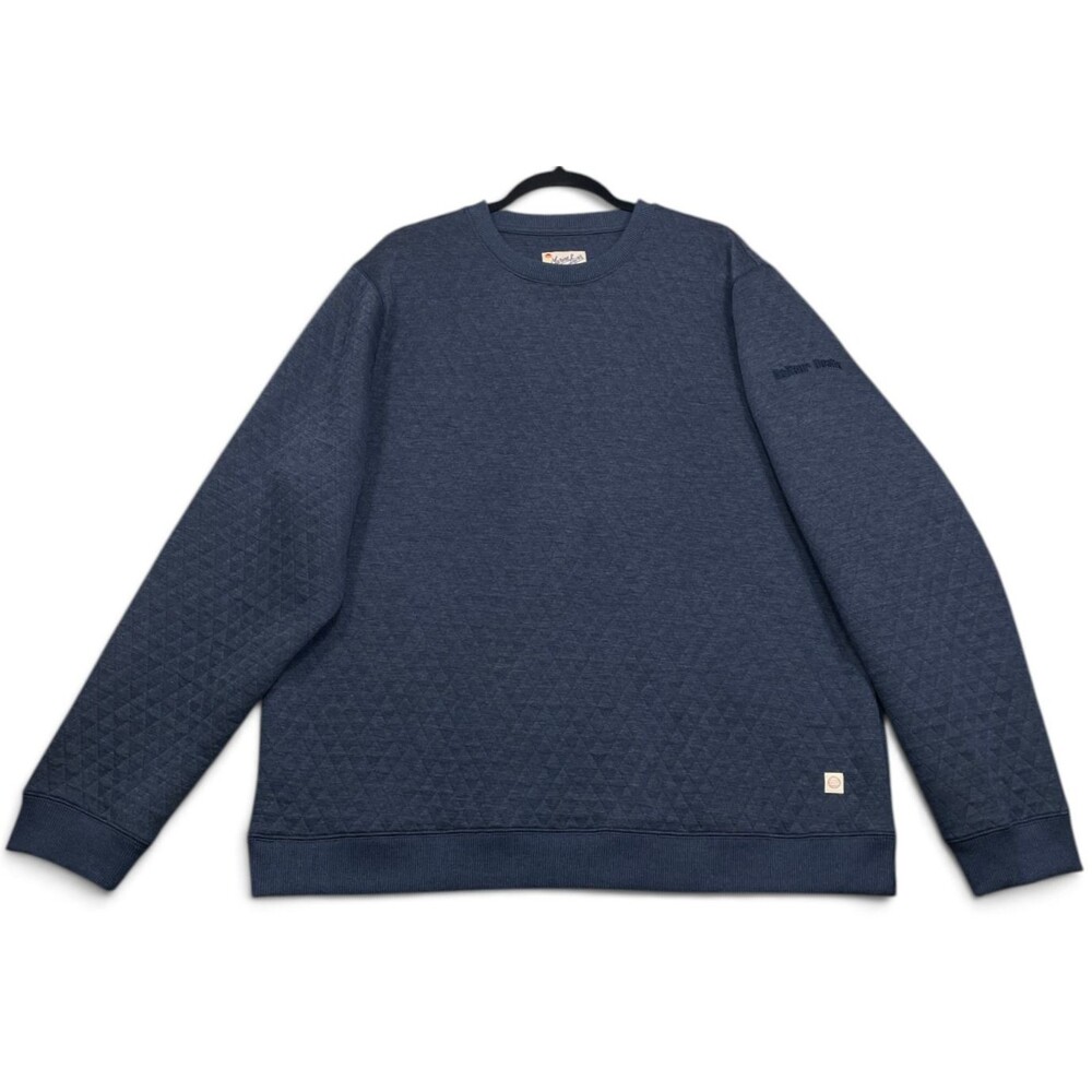 Marine Layer Balfour Beatty Corbet Quilted Crewneck Mens XXL Navy Blue Pullover